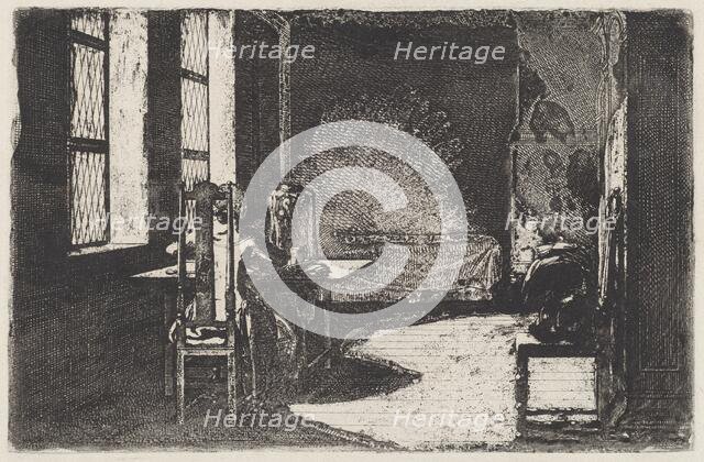 The Artist in His Mother's Room, Danzig, 1774. Creator: Daniel Nikolaus Chodowiecki.