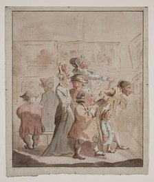 An Exhibition of Paintings, late 18th century. Creator: Unknown.