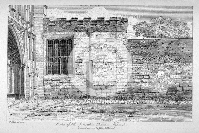 North side of the Jerusalem Chamber in Westminster Abbey, London, 1805. Artist: Frederick Nash