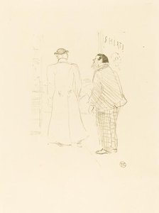 The First Vendor of Jourdan and Brown (Le premier vendeur de Jourdan et Brown), 1897. Creator: Henri de Toulouse-Lautrec.