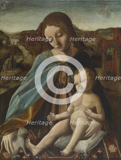 Madonna and Child with a Cat, c1490. Creator: Unknown.