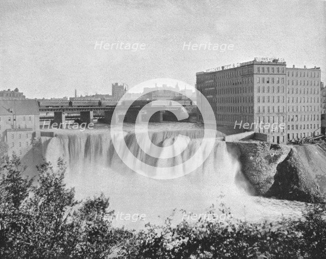 Genesee Falls, Rochester, New York State, USA, c1900.  Creator: Unknown.