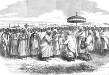 The Abyssinian Expedition: priests and villagers of Wadela singing the Song of Moses..., 1868. Creator: Unknown.