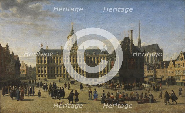 The "Dam" in Amsterdam, 1668. Creator: Gerrit Berckheyde.