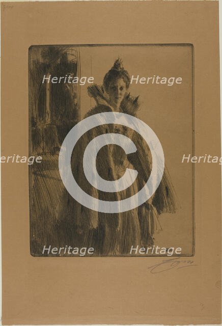 H. R. H. Princess Ingeborg of Sweden II, 1900. Creator: Anders Leonard Zorn.