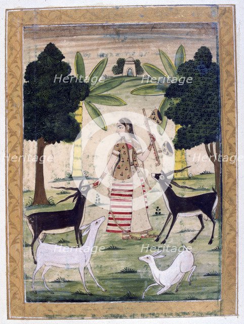 Todi Ragini, Ragamala Album, School of Rajasthan, 19th century. Artist: Unknown