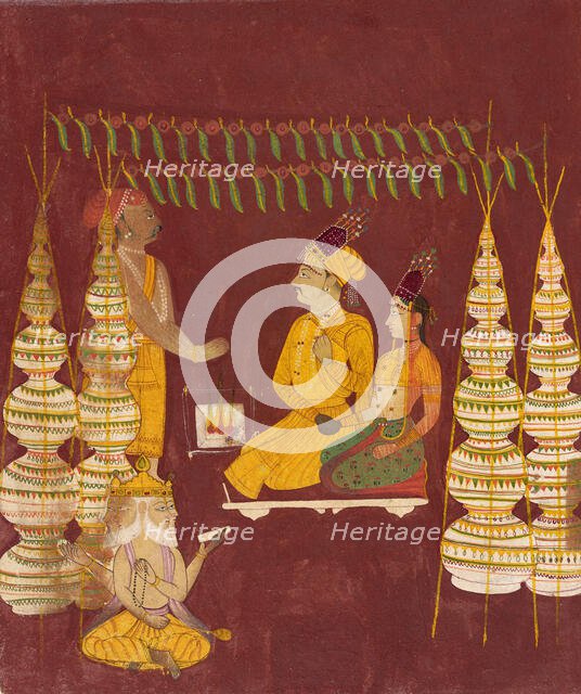 Wedding Ceremony with Brahma in Attendance, ca. 1680. Creator: Unknown.