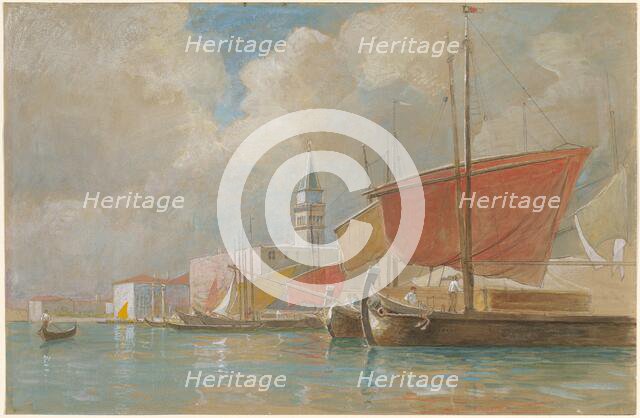 Shipping Along the Molo in Venice. Creator: William Stanley Haseltine.