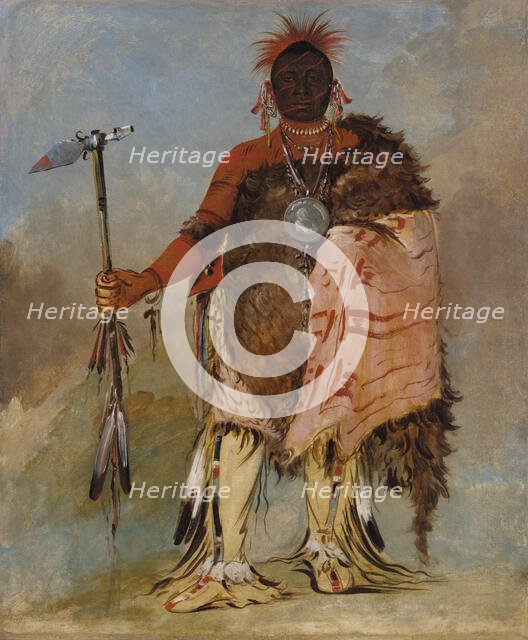 Om-pah-tón-ga, Big Elk, a Famous Warrior, 1832. Creator: George Catlin.
