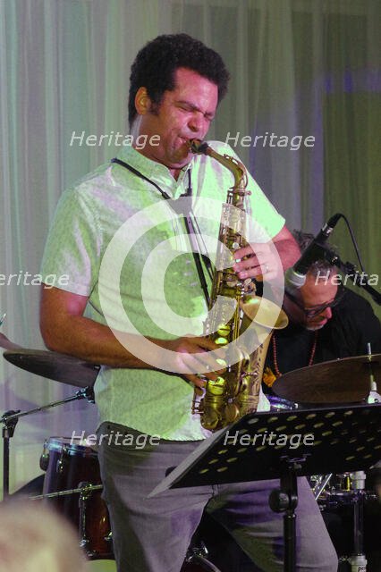 Greg Ward, Linda May Han Oh Quartet, Watermill Jazz Club, Dorking, Surrey, 26 Oct 2021. Creator: Brian O'Connor.