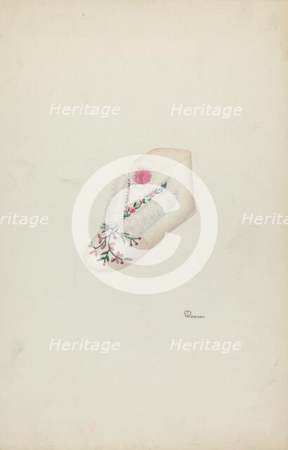 Baby's Shoe, c. 1938. Creator: Josephine C. Romano.