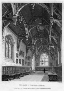 The Hall of Wadham College, Oxford University, 1836.Artist: John Le Keux
