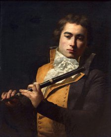 Portrait of the composer and flautist François Devienne (1759-1803), ca 1792. Creator: David, Jacques Louis (1748-1825).