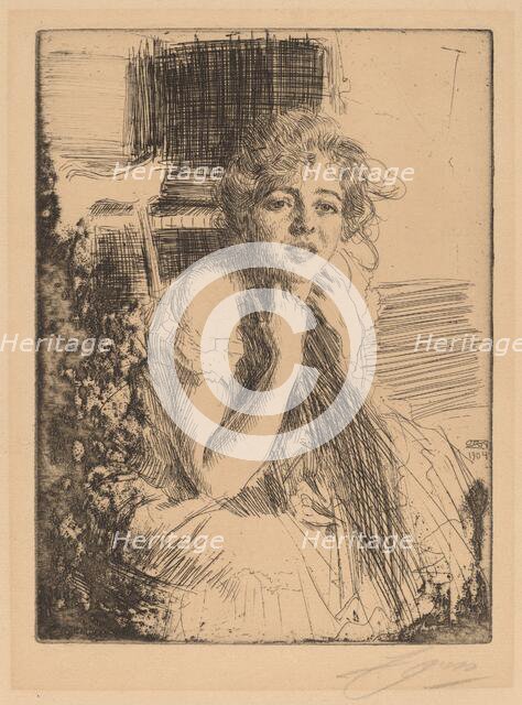 Emma Rasmussen, 1904. Creator: Anders Leonard Zorn.