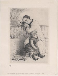 Le Repos de bébé, 1881. Creator: Marcellin-Gilbert Desboutin.