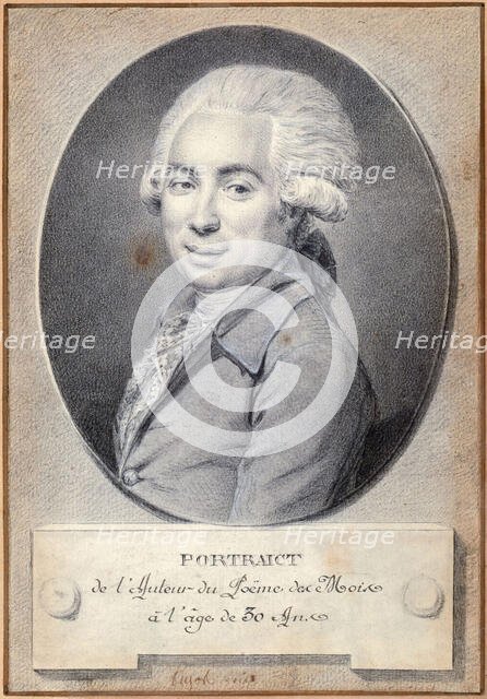 Portrait of the poet Jean-Antoine Roucher (1745-1794). Creator: Pujos, André (1738-1788).