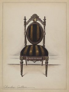 Chair (one of a pair), c. 1936. Creator: Charles Cullen.
