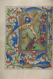 Christ Nailed to the Cross; Book of Hours, about 1450-1455. Creator: Master of the Lee Hours.