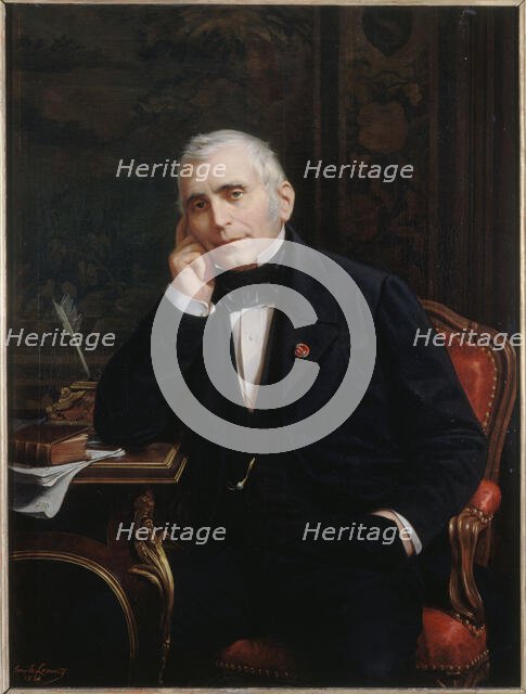 Portrait of Eugène Scribe (1791-1861), dramatic author, 1863. Creator: Émile Vernet-Lecomte.