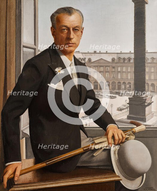 Self-portrait, Place Vendôme, c1932. Creator: Boutet de Monvel, Bernard (1881-1949).