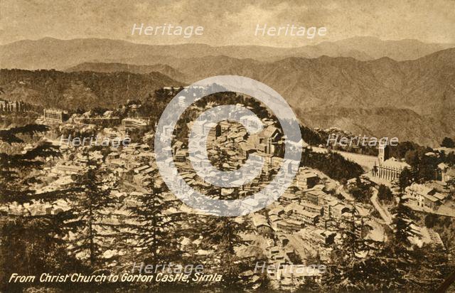 'From Christ Church to Gorton Castle, Simla', c1918-c1939. Creator: Unknown.