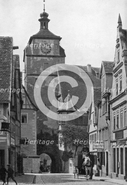 The White Tower, Rothenburg ob der Tauber, Bavaria, 1908-1909.Artist: George E Brown