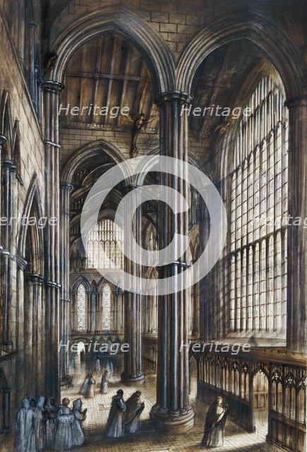 Fountains Abbey, c12th century, (c1960s). Artist: Alan Ernest Sorrell.