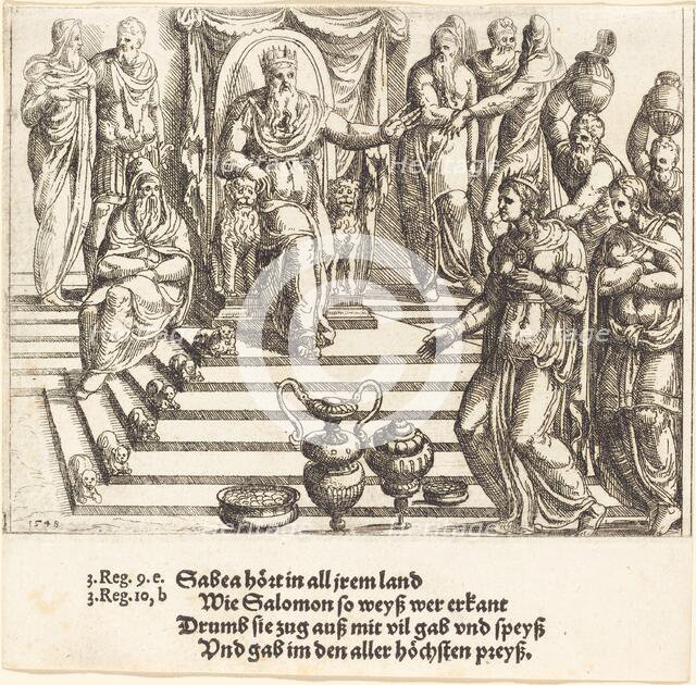 Queen of Sheba's Visit to Solomon, 1548. Creator: Augustin Hirschvogel.
