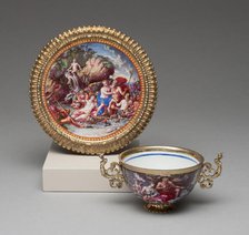 Tea Bowl and Saucer, Augsburg, c. 1700. Creator: Matthäus Baur II.