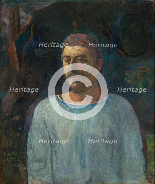 Self-portrait (Near the Golgotha) , 1896. Creator: Gauguin, Paul Eugéne Henri (1848-1903).