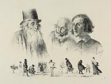 Plate two, from Radierversuche, 1843, published 1844. Creator: Adolph Menzel.