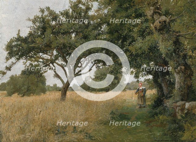Brittany Landscape, 1877. Creator: Hugh Bolton Jones.