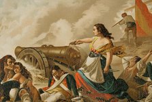 Agustina Zaragoza Doménech, (1786-1857), Heroine of the Peninsular War (1808-1814)...1892.  Creator: Unknown.