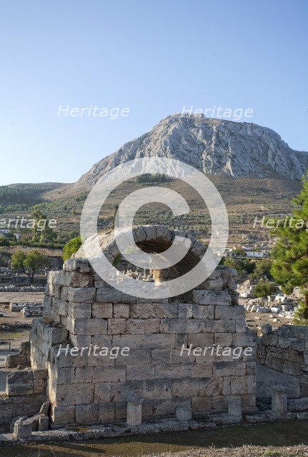 Shops in northwest Corinth, Greece. Artist: Samuel Magal