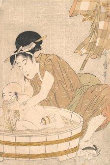Bathtime (Gyozui), ca. 1801. Creator: Kitagawa Utamaro.