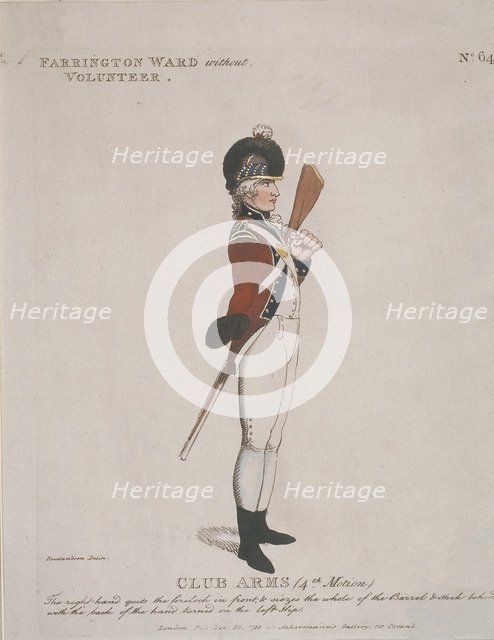 Farrington Ward Without Volunteer holding a rifle, 1798. Artist: Anon