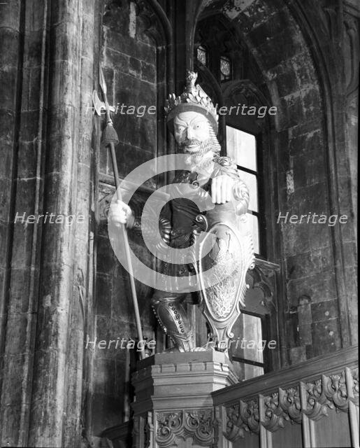 Gog statue in the Guildhall, City of London, c1955. Creator: Arthur Charles Kirby Ware.