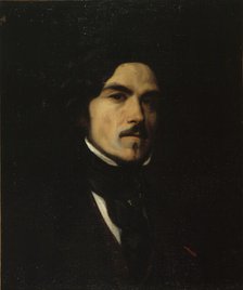 Portrait of Eugène Delacroix (1798-1863), painter, c1840. Creator: Charles-Emile-Callande de Champmartin.