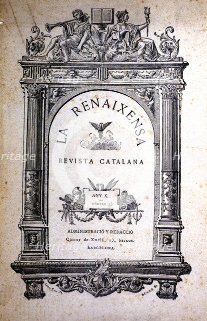 Cover of the magazine 'La Renaixensa', year X, No. 23, Barcelona 1891.