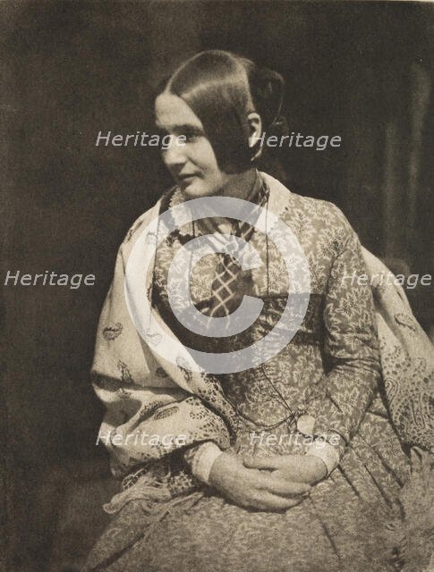 Lady in Flowered Dress (Wilhelmina Fillans), between 1843 and 1847; from Camera Work, January 1912. Creator: Unknown.