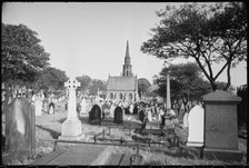 Chapels and archway in St John's Cemetery, Elswick Road, Newcastle upon Tyne, c1955-c1980. Creator: Ursula Clark.