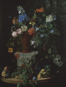 Flowers and fruits. Artist: Sadovnikov, Vladimir Mikhailovich (1829-?)