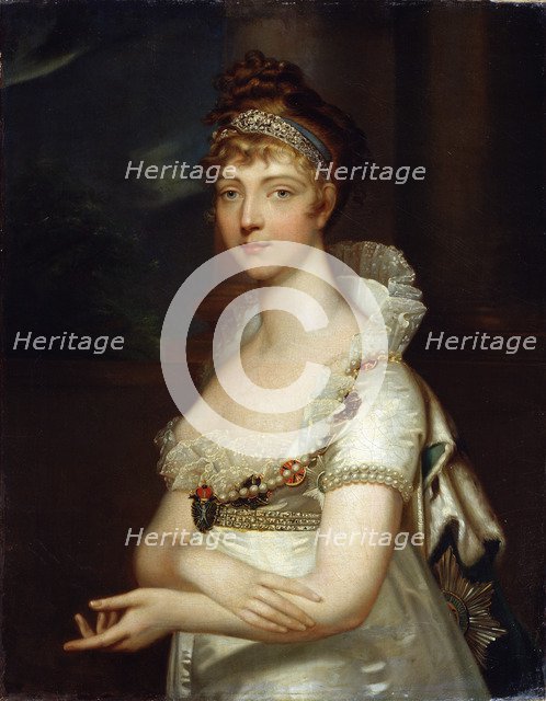 'Portrait of Empress Elizabeth Alexeievna', late 18th or early 19th century. Artist: Jean Laurent Monnier