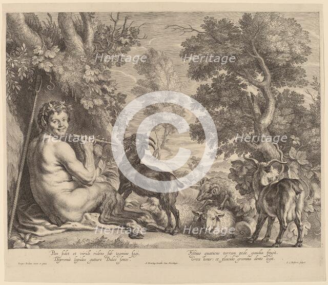 Pan Playing the Flute. Creator: Boetius Adams Bolswert.
