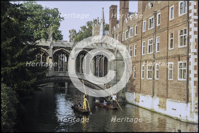 Bridge of Sighs, St John's College, University of Cambridge, Cambridge, Cambridgeshire, 1974. Creator: Dorothy Chapman.