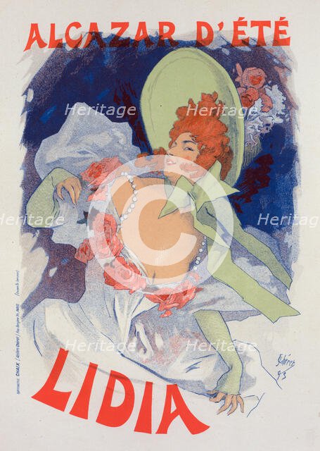 Affiche pour l'Alcazar d'Été, "Lidia"., c1896. Creator: Jules Cheret.