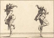 Two Pantaloons Dancing, c. 1617. Creator: Jacques Callot.