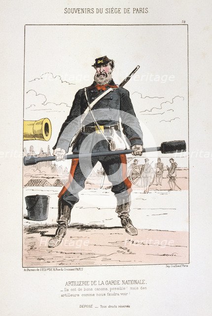 'Artillerie de la Garde Nationale', Siege of Paris, 1870-1871. Artist: Anon