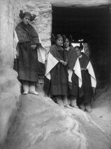 Walpi maidens-Hopi, c1906. Creator: Edward Sheriff Curtis.