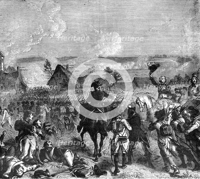 Battle of Fleurus, 16 June 1794 (1882-1884). Artist: E Deschamps